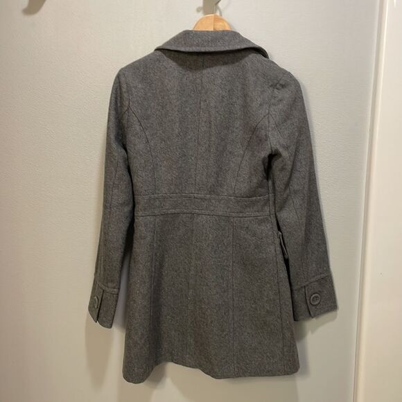 TULLE woman’s grey wool trench coat - Picture 7 of 9